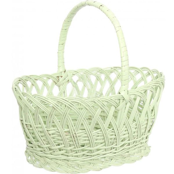 Кошик плетений 38х27х34 см 1427 м'ятний